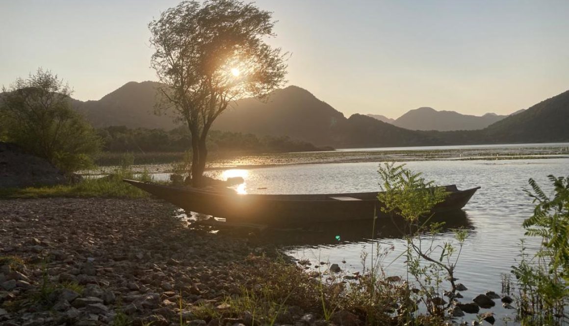 Lake Skadar, Montenegro at sunset