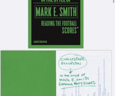 Christopher Eccleston in the style of Mark E. Smith reading the football scores